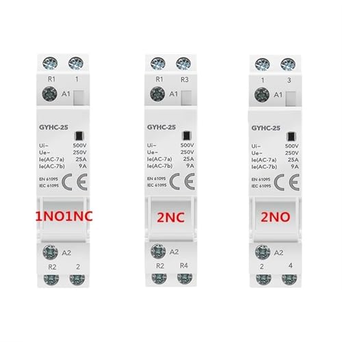 Din-Schiene Automatischer Haushaltsschütz AC220V 2P 25A 1NO/1NC/2NO/2NC/1NO1NC 50/60Hz 1St(1P 25A 1NC) von JGODGQPM