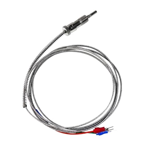Druckfeder Thermoelement M12 KJ PT100 Typ Metall Temperatursensor 1 Stücke(PT100 Type 2m) von JGODGQPM