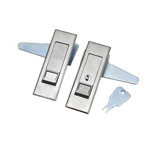 Flugzeug Griff Panel Türschlösser Elektrische Schrank Box Lock Möbel Schublade Kleiderschrank Schlösser 1Pcs(MS603 White Button,Without Key) von JGODGQPM