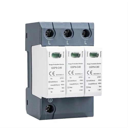 GSP9-40 40KA SPD 3P AC275V AC385V 400V 440V Din-Schienen-Haus-Überspannungsschutz 1Pcs(3P AC400V 40KA) von JGODGQPM