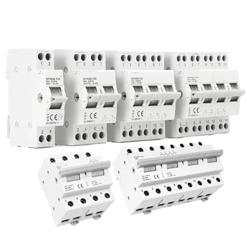 GYHO8 1P 2P 3P 4P 40A 63A 100A 125A Verriegelungsschalter AC Din-Schiene Manueller Transferschalter 1St(4P,40A) von JGODGQPM