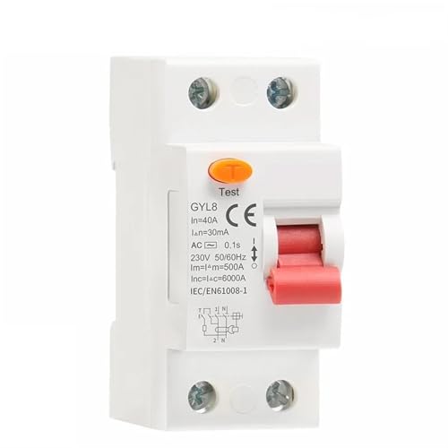 GYL8 AC Typ RCD ELCB RCCB Din-schiene Fehlerstromschutzschalter 25A 40A 63A 1Pcs(2P 63A,30mA) von JGODGQPM
