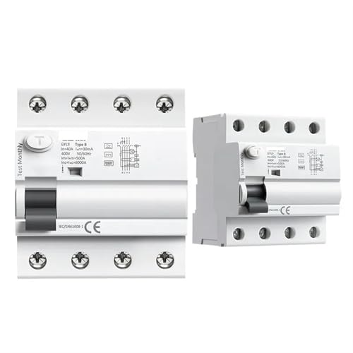 GYL9 Din-Schiene B Typ Erdschlussstromschutzschalter DC FI-Schutzschalter RCD 4P RCD 6KA 1 Stücke(2P,63A 30mA) von JGODGQPM