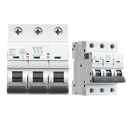 GYM9 3P 6KA Mini Disyuntor Din-schiene Leistungsschalter 6A 10A 16A 20A 25A 32A 40A 50A 63A AC Typ MCB 400V 1Pcs(63A) von JGODGQPM