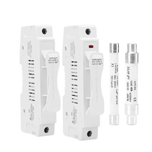 GYPV-63 1500VDC Sicherungshalter 10 * 38mm 14 * 85mm Solar PV DC Sicherung 1P Photovoltaik Schalter 1 Stücke(50A Fuse with Holder) von JGODGQPM