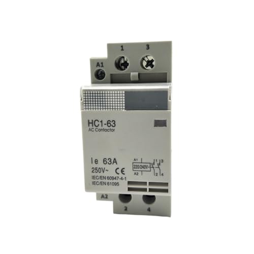 HC1-63 220/240 V 63 A 35 mm Din-Schienenmontage 2-poliger definitiver AC-Schütz, 1 Stück von JGODGQPM