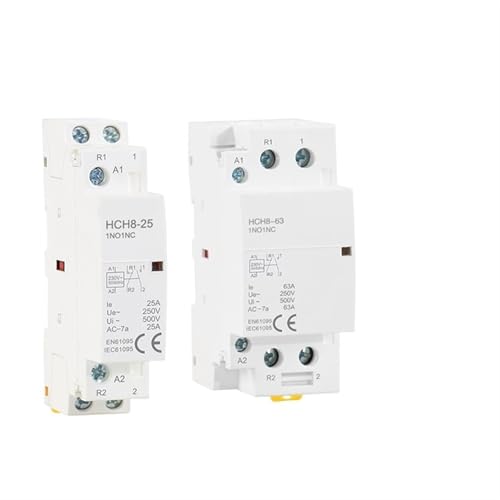 HCH8-25A 2P 4P 40A 63A 220V Din-Schiene Haushalts AC Modularschütz mit manuellem Steuerschalter 1St(2P,40A_1NO1NC) von JGODGQPM