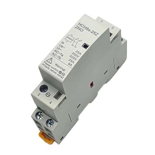 HCH8s-25A 2P DC Schütz DC24V Spule DC12V 220V 50/60Hz 2NO 1NO1NC Householdr Schütz Din Schiene Typ 1Pcs(2P 25A 2NC DC12V) von JGODGQPM