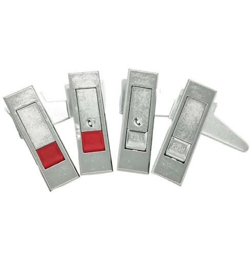 Knopfschloss Verteilerschrank Türschloss Aktenschrank Schaltkasten Flugzeugschloss Bounce Lock 1St(Red button no key) von JGODGQPM
