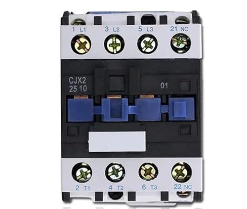 LC1D AC-Schütz CJX2-2510 25A NO 3-Phasen-Schütz zur DIN-Schienenmontage 24V 36V 110V 220V 380V 1St(110V) von JGODGQPM