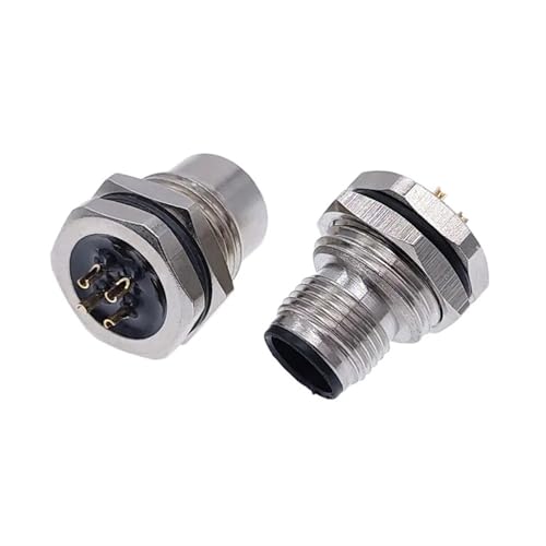 M1216 Sensorstecker Gewindekupplung Männlich & Weiblich 4-polig 5-polig 8-polig Vordermutter Typ A 2 Stücke(Female 5pin) von JGODGQPM