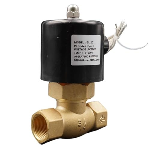Magnetventil 2L-20 1/2 3/4 1 Zoll Wasserventil Normalerweise geschlossen 1 Stück(2",AC220V) von JGODGQPM