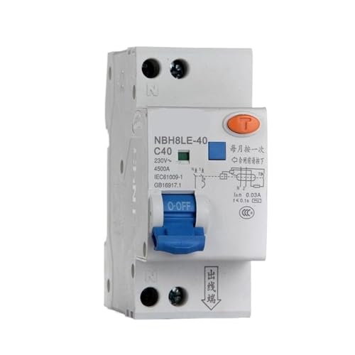 NBH8LE-40 1P + N FI-SCHUTZSCHALTER Fehlerstromschutzschalter Leckage Schutz 40A DPN DZ267 DZ30 Leckage Schalter ELCB 1Pcs(32A) von JGODGQPM