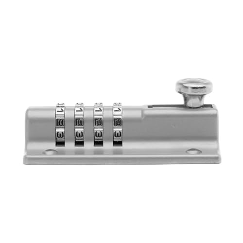 Passwortschloss Balkon Schubladenriegel Tür Einsteckschloss Vorhängeschloss Griff Türriegel Möbel Riegel Schrank Kleiderschrank Schloss 1 Stück(Silvery color) von JGODGQPM