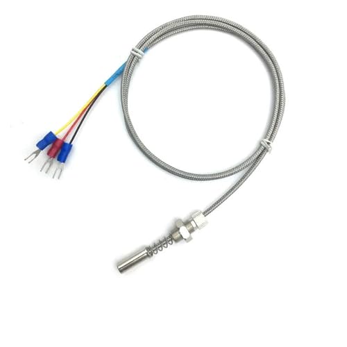 Pt100 Endfläche Gewinde Feste Oberfläche Flach Temperatursensor 420 °C 1 Stück(PT100(M10X1) L1M) von JGODGQPM