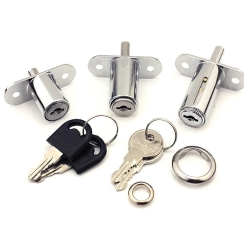 Push Button Fenster Schrank Schloss for Schiebetür Bad Werkzeug Schrank Box Hardware Zubehör JA50 1Pcs(32mm Key different S) von JGODGQPM
