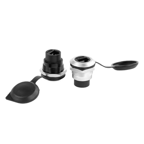 RJ45 CAT.6 Zu RJ45 CAT.6 Konverter Adapter Buchsen for Chassis Panel Montage 1Pcs(B1058-Black) von JGODGQPM