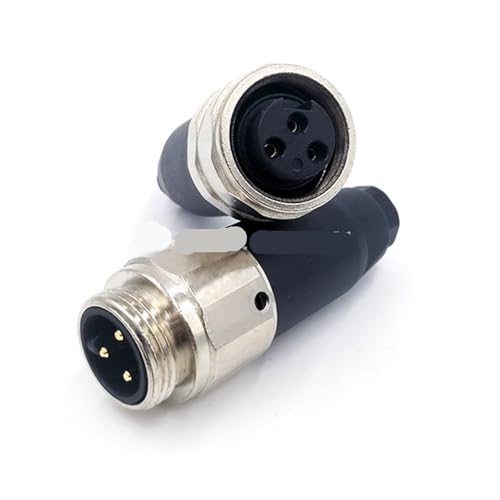 Sensorstecker M22 7/8 Männlich Weiblich Gerade Schraube Gewinde Stecker Kupplung 3/4/5Pin 1Pcs(Male Insert,5P) von JGODGQPM