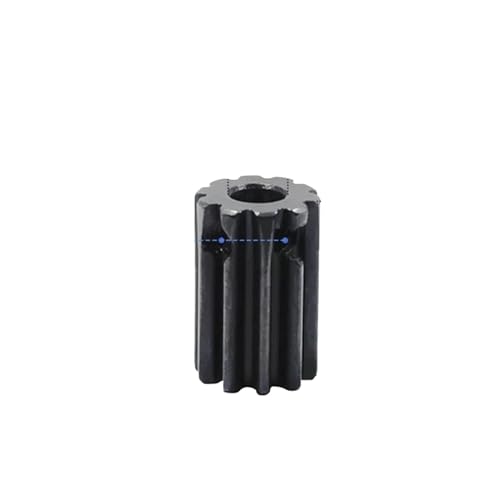 Stirnradritzel 1M 10T 12 Zähne Mod 1 Bohrung 4mm 5mm Rechte Zähne 45# Stahl Hauptzahnrad 1St(7mm,1pc 1M13 Teeth) von JGODGQPM