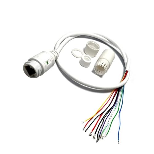 Stromkabel 60cm DC+RJ45 Buchsen mit Klemmen 1Stk(1xA1039-White) von JGODGQPM