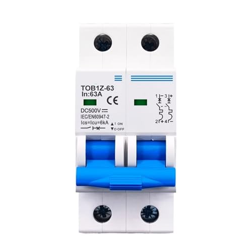 TOB1Z-63 2P DC MCB 6KA 500V Mini-Leistungsschalter 3A-63A 1St(3A) von JGODGQPM