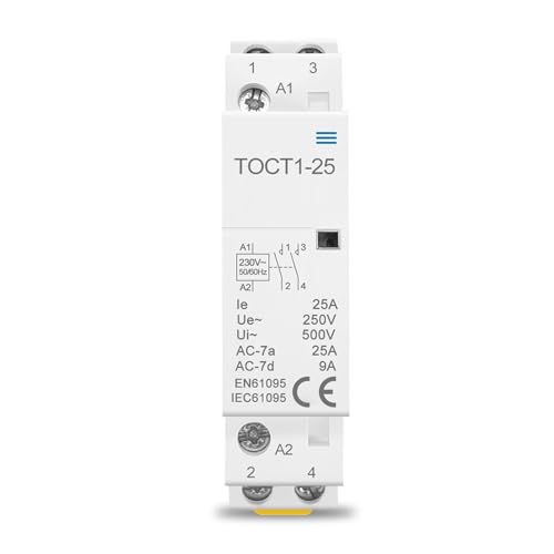 TOCT1 2P 25A 220V/230V 50/60HZ Din-Schiene Ac Modularschütz 1Pcs(16A 2NO) von JGODGQPM