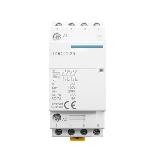 TOCT1 4P 25A 110V SPULE 50/60HZ Din-Schiene Haushalt Ac Modularschütz 4NO oder 2NO 2NC Schütze 1Pcs(110V,4NO) von JGODGQPM