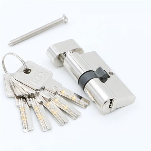Türzylinder 55 60 65 70 75 80 85 90 mm Kupfer-Schließzylinder Innen-Wohngriff Messing-Schlüsselverriegelung 1 Stück(DC-65MM) von JGODGQPM