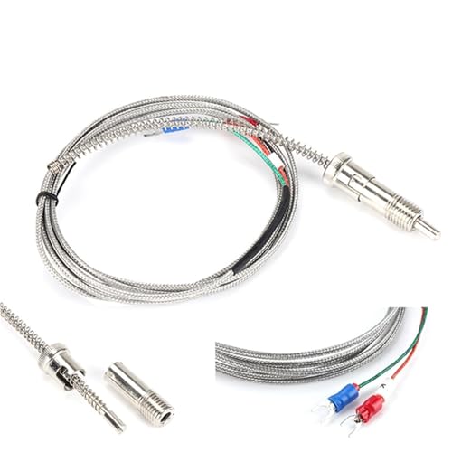 WRNT-01 Bajonett M8 * 1,25 K Typ J Druckfeder Abgeschirmter Draht Temperatursensor 1 Stücke(M8x1.25 K Type 1m) von JGODGQPM