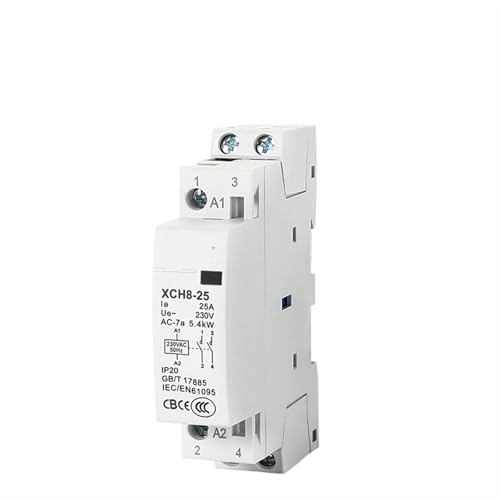 XCH8-25 2P Din-Schiene Modulares Wechselstromschütz 16A/20A/25A 220V/230V 50/60HZ 1NO 1NC 2NO 2NC 1Pcs(20A 1NO 1NC) von JGODGQPM