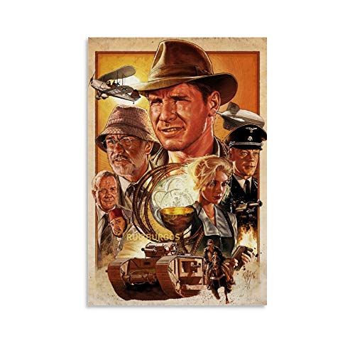 Filmposter Indiana Jones' Last Crusade Art HD Leinwand Kunst Poster und Wandkunst, Bild, moderne Familie, Schlafzimmer, Dekoration, Poster, 30 x 45 cm von JGRD