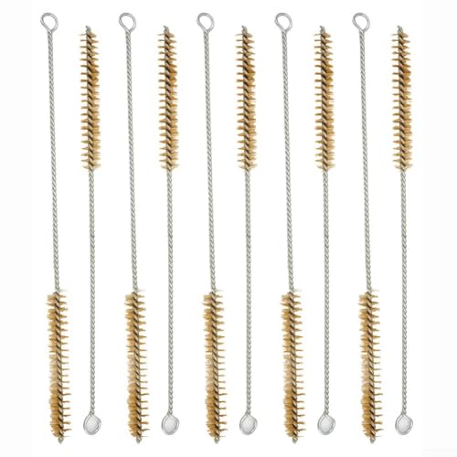 10 Stück Stahldraht-Rohrbürsten für Zylinderrohrreinigung, Edelstahl-Drahtbürsten zur effizienten Entfernung von Schmutz und Rost in Rohren und Rohren (20 mm) von JGmotorfi