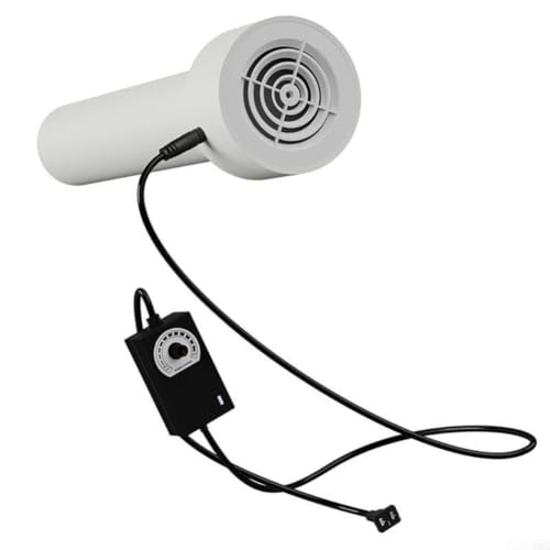 12 V Inline-K-Ventilator, Belüftungsverstärker mit Timing, 1 x Abluft- und Ansaugventilator aus ABS zur Verbesserung der Luftzirkulation in Haus, Wohnmobil, Tierhäusern und Schränken (63 mm) von JGmotorfi
