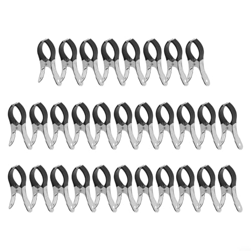 6 Pool-Clips für starken Windwiderstand, perfekt zum Sichern von Abdeckungen und mehr (30 Stück schwarz) von JGmotorfi