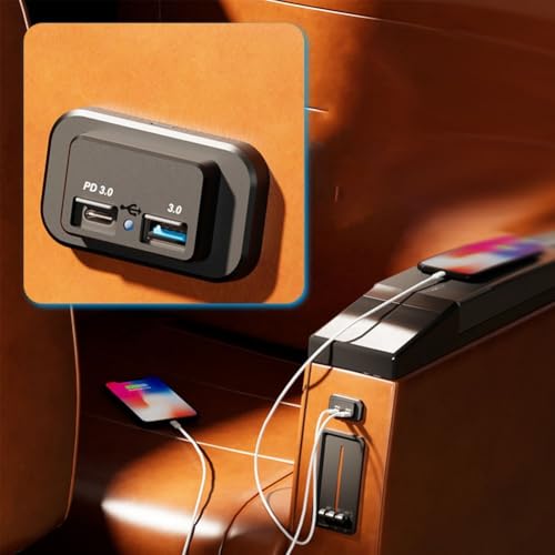 Auto Steckdosenadapter mit Dual USB Ports PD USB C 30W Power Delivery und Quick Charge 3 0 Typ A Ports für LKW, Motorrad, Camper, ATV 12V 24V Auto Steckdosenadapter mit Dual USB Ports PD USB C 30W Power Delivery und Quick Charge 3 0 Typ A Ports für LKW, Motorrad, Camper, ATV 12V 24V von JGmotorfi