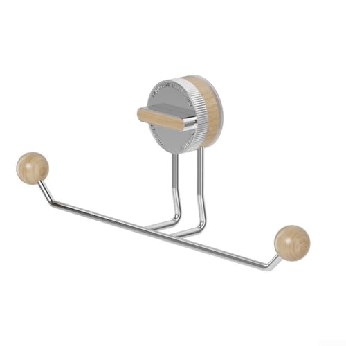 Badezimmer-Handtuchhalter mit Saugnapfbefestigung und Edelstahlstange, perfekt für Küche und Badezimmer, Handtuchorganisation ohne Bohren (Beige) von JGmotorfi