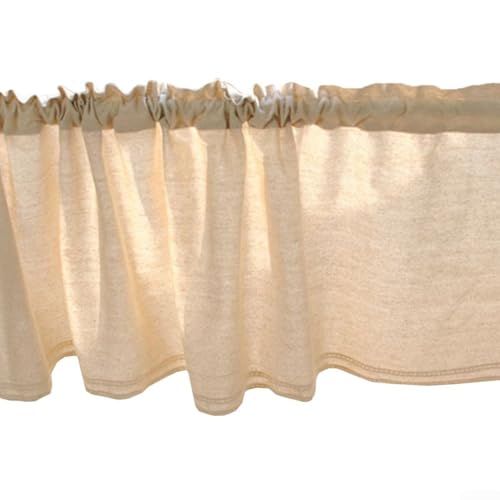 Beige Scheibengardine für Fensterdekoration, stilvolles Baumwoll- und Leinenmaterial mit Lichtfilterung für verschiedene Einstellungen (B) von JGmotorfi