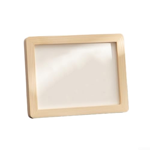 Bilderrahmen aus Massivholz mit abgerundeten Kanten, sowohl für vertikale als auch horizontale Layouts, verwendbar an Wänden oder flachen Oberflächen (Holz) von JGmotorfi
