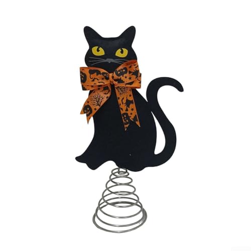 Dekorativer Baum mit wiederverwendbaren Schleifen für saisonale Halloween- und Weihnachtsdekoration (klein) von JGmotorfi