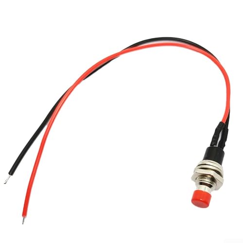 Drucktastenschalter mit Selbstrückstellung, Schraubklemmenanschluss, Tragfähigkeit 3 A bei 220 VAC, geeignet für verschiedene elektrische Geräte im Auto und zu Hause, 24 Einheiten, 7 mm von JGmotorfi