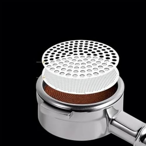 Espressomaschinen Wiederverwendbarer Kaffeefilter Mesh Ersatzsieb 51/53/58mm Edelstahlfilter für optimalen Wasserfluss und Extraktion (58mm) von JGmotorfi