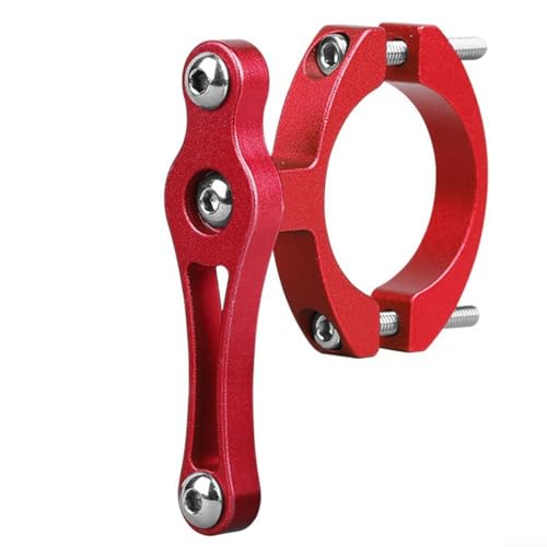 Flaschenhalter aus Aluminiumlegierung für Fahrräder, verstellbare Passform von 19 mm bis 33 mm für einfache Installation (einzelne Schraube rot) von JGmotorfi