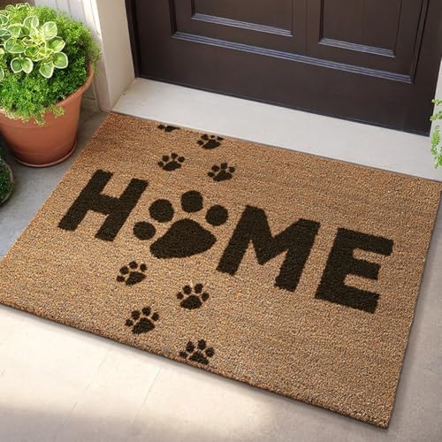 Fußmatte aus natürlicher Kokosfaser mit rustikalem Rand, rutschfester Türteppich für den Innen- und Außenbereich, Bodenschutz und Schmutzkontrolle Fußmatte aus natürlicher Kokosfaser mit rustikalem Rand, rutschfester Türteppich für den Innen- und Außenbereich, Bodenschutz und Schmutzkontrolle von JGmotorfi