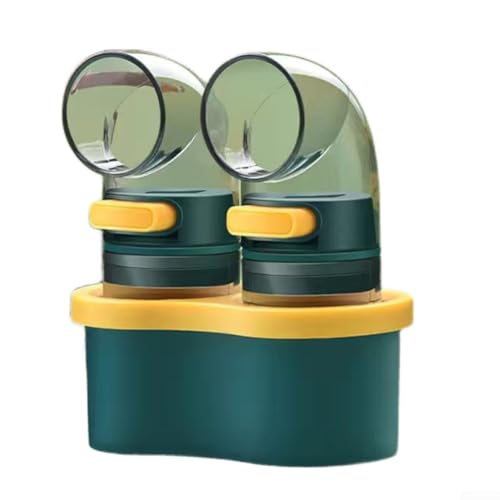 Gewürzflasche mit Salz- und Pfefferstreuer und nachfüllbarem Design zum Kochen und Grillen mit kontrollierter Dosierung (1 Stück (2 Stück (mit Boden)) von JGmotorfi