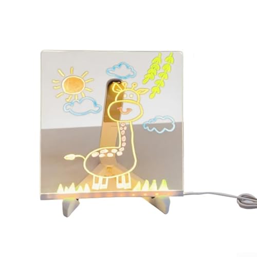 Handgefertigtes LED-Zeichenbrett DIY Kit für Kinder, um kreative Fähigkeiten zu entwickeln und das Schreiben mit Nachtlicht zu üben (20 x 20 cm) von JGmotorfi