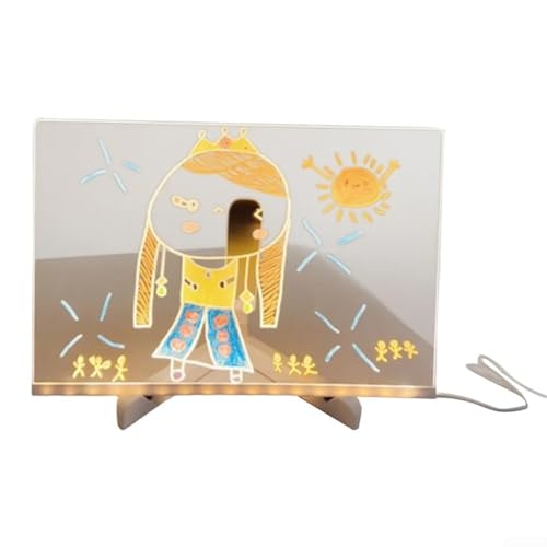 Handgefertigtes LED-Zeichenbrett DIY Kit für Kinder, um kreative Fähigkeiten zu entwickeln und das Schreiben mit Nachtlicht zu üben (30 x 20 cm) von JGmotorfi