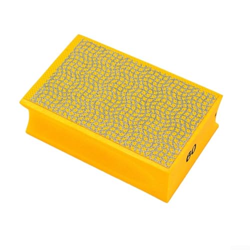 Handschleifblock mit galvanisierten Polierpads Körnung 60 100 200 400 zum Schleifen Trimmen und Polieren von Fliesen, Glas, Holz, Marmor und Metalloberflächen (Körnung 60) von JGmotorfi