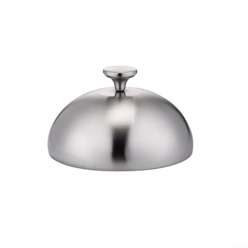 Kuppel-Steakdeckel aus Edelstahl für drinnen und draußen, mit Lebensmittelschutz gegen Insekten und Fliegen, speichert Wärme und Dampf für gleichmäßiges Kochen (14 cm) von JGmotorfi