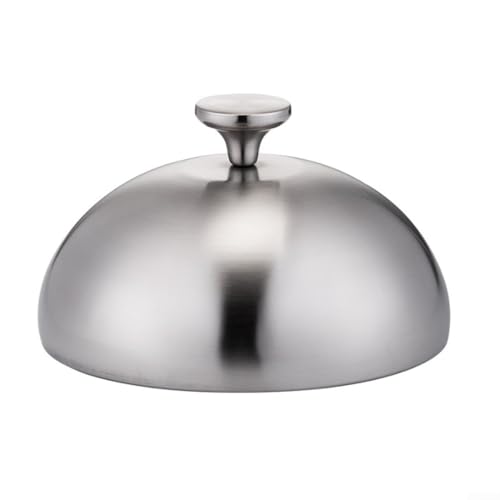 Kuppel-Steakdeckel aus Edelstahl für drinnen und draußen, mit Lebensmittelschutz gegen Insekten und Fliegen, speichert Wärme und Dampf für gleichmäßiges Kochen (26 cm) von JGmotorfi