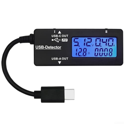 LCD USB Spannungs-Stromzähler YB26D zur Gerätekompatibilitätsprüfung mit PD-Protokoll (YB26D-A+C) von JGmotorfi